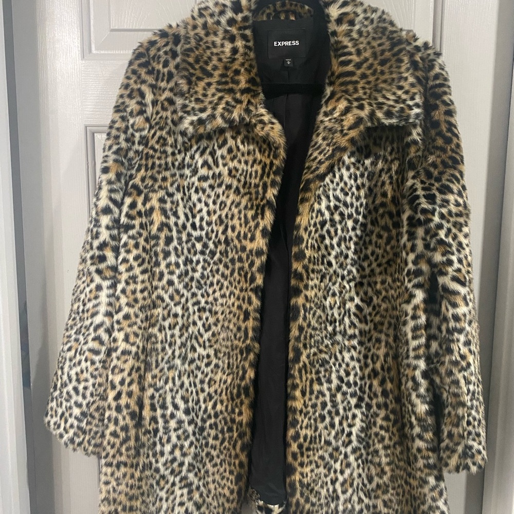 Express Leopard Fur Coat